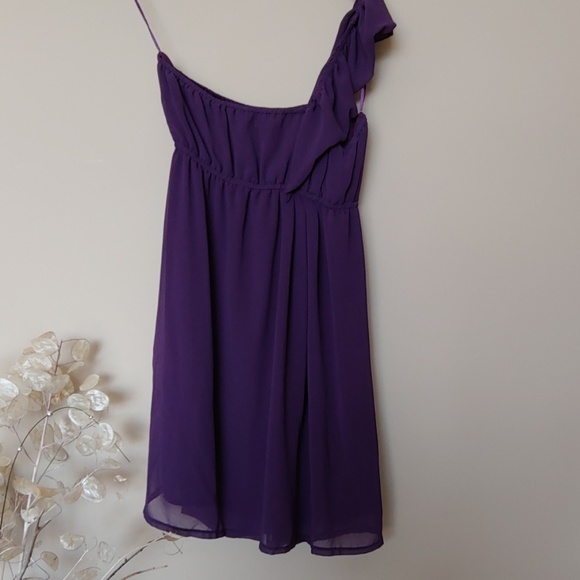 ⛱3/$20 Costa Blanca 1 Shoulder Purple Dress - Picture 3 of 5